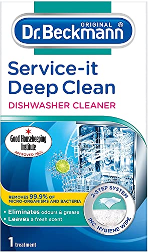 Dr. Beckmann Service-it Deep Clean Dishwasher Cleaner | Hygienically cleans and removes bad odours | Incl. wet wipe | 75 g