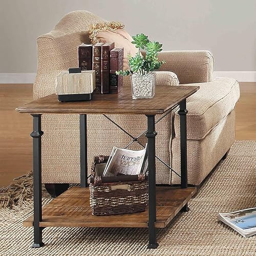 Homelegance Factory Modern Industrial Style End Table A sturdy and simple end table that's easy to