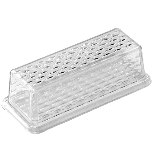Chef Craft Select Plastic Butter Dish, 7 Inches In Length, ClearFungi Fun Mushroom Butter Dish With Lid – Cute Cottag