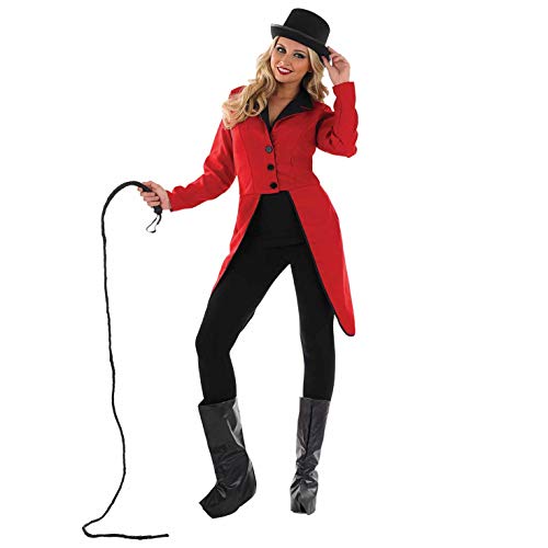 fun shack Red Ringmaster Jacket Women, Circusmaster Costume Women Plus Size, Women's Lion Tamer Costume, Ringleader fancy dress Women's, Plus Size XX-Large