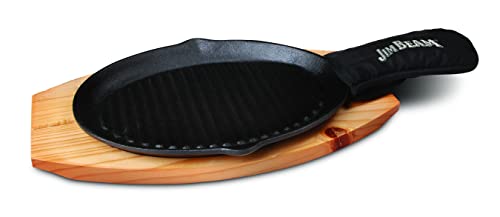 Jim Beam Pre-Seasoned Cast Iron Skillet Trusted Brand Sporting a known brand name and a low price