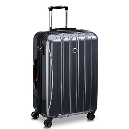 DELSEY PARIS Helium Aero Hardside Expandable Luggage with Spinner Wheels, Titanium, Checked-Medium 24 Inch