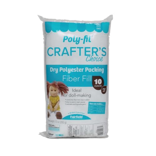 Poly-fil Fairfield CCDF10 Crafter's Choice Dry Packing Fiber Fill 10 Ounce Bag, Blue/Orange