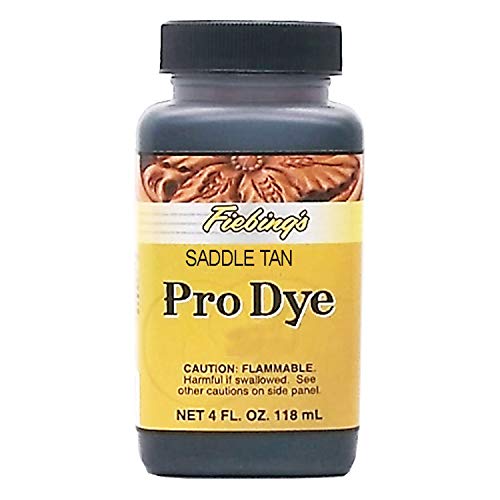Fiebing's Pro Dye Saddle Tan, 4 oz. - Professional Oil Dye for Leather