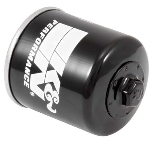 K&N Motorcycle Oil Filter: High Performance, Premium, Designed to be used with Synthetic or Conventional Oils, Wrench Off Nut: Fits Select Honda, Kawasaki, Triumph, Yamaha Motorcycles, KN-204-1