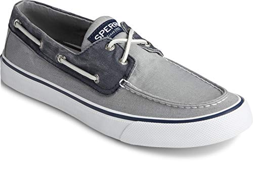 Sperry Men's Bahama II Boat Shoe, SW Grey/Navy, 12 M US
