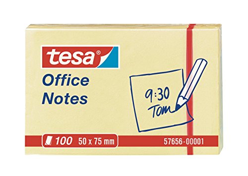 ⚡ BLITZDEAL (-79%) tesa Office Notes Haftnotizen - 100 Blatt - 5 cm x 7,5 cm - Gelb