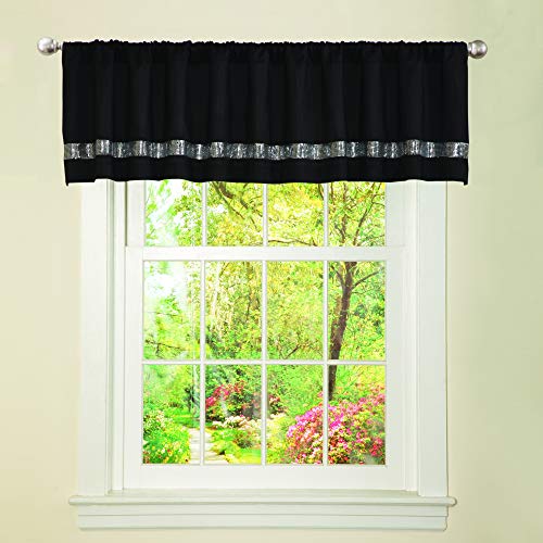 Lush Decor Night Sky Valance, Black/Gray: Panels