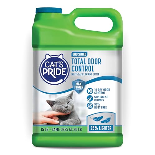 Cat's Pride Clumping Clay Cat Litter Easiest to Pour An unscented litter with excellent odor