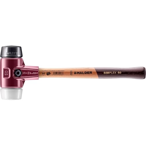 (-32%) SIMPLEX-Schonhammer, Gummikomposition/Superplastik; mit Tempergussgehäuse und hochwertigem Holzstiel | D=50 mm | 3027.050