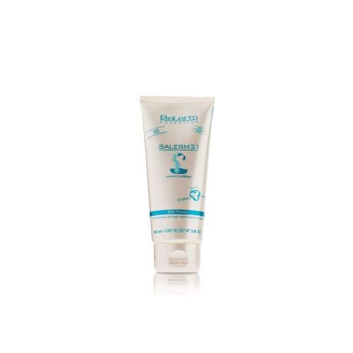 SALERM - Acondicionador de Pelo Instantáneo - Salerm 21 Silk Protein - 100 ml - Acondicionador sin Aclarado o con Aclarado - con Proteínas de Seda - Protector del Calor e Hidratante