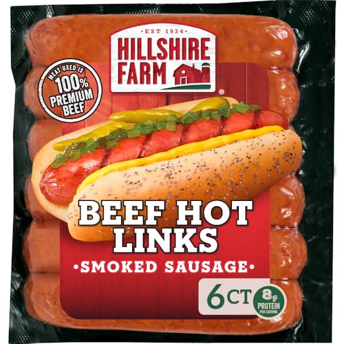 Hillshire Farm, Hot Beef Smoked Sausage Links, 6 Count