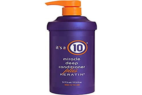 It's A 10 Miracle Deep Conditioner Plus Keratin for Unisex, 17.5 Ounce