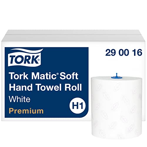 (-38%) Tork Matic Rollenhandtuch Premium, weiß, Papier – 2-lagig, extra weich und saugstark, QuickDry-Technologie, kompatibel mit H1-Spendern, FSC-zertifiziert – 6 Rollen x 100 m (290016)