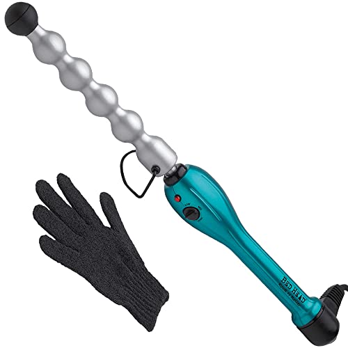 Bed Head Rock N Roller Clamp Free 2-in-1 Curling Wand | Round Barrel for Tousled WavesCurling Iron, 25mm Ceramic Curlin