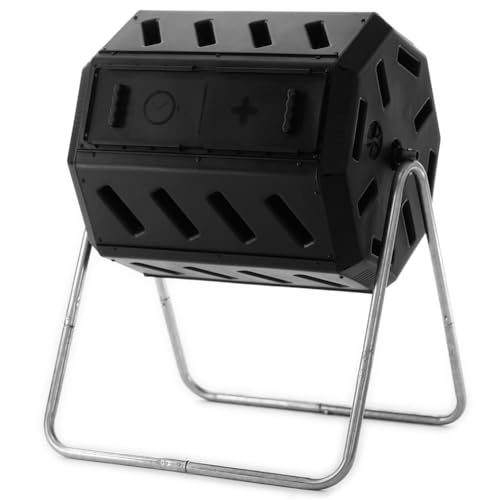 FCMP Outdoor IM4000 Dual Chamber Tumbling Composter 37 Gallon