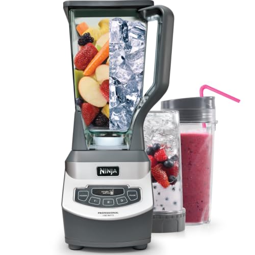 Ninja BL660 Professional Compact Smoothie & Food Processing Blender, 1100-Watts, 72-oz Pitcher, 2 16-oz To-Go Cups