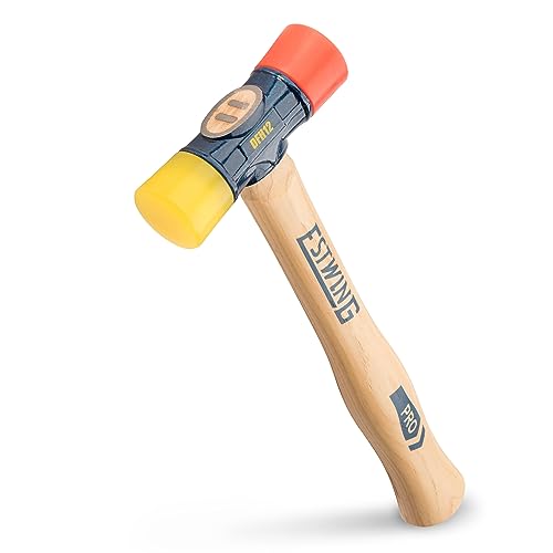 Rubber Mallet 12 Oz Double Face Hammer With Softhard Tips And Hickory