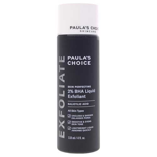 Paulas Choice--SKIN PERFECTING 2% BHA Liquid Salicylic Acid Exfoliant--Facial Exfoliant for Blackheads, Enlarged Pores, Wrinkles & Fine Lines, 4 oz Bottle