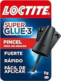 Loctite Super Glue-3 Pincel, pegamento transparente con pincel aplicador, adhesivo universal de triple resistencia, con fuerza instantánea y de fácil uso, 1x5 g (el paquete puede variar)