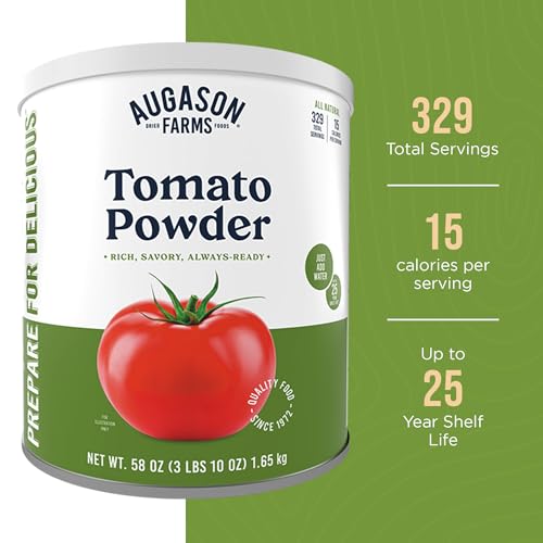 Augason Farms Tomato Powder Can, Emergency Food Supply, Everyday Meals, 329 Servings