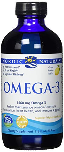 Nordic Naturals Omega-3, Lemon Flavor - 8 oz - 1560 mg Omega-3 - Fish Oil - EPA & DHA - Immune Support, Brain & Heart Health, Optimal Wellness - Non-GMO - 48 Servings