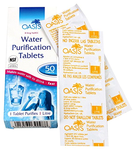 Highlander Aquaclear water purification tablets, 50 tablets, FA013