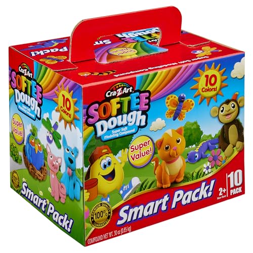 Cra-Z-Art Softee Dough Bulk 10 Pack of Modeling Compound, Super Pack of Softee Dough, Ages 2 and Up : Toys & Games