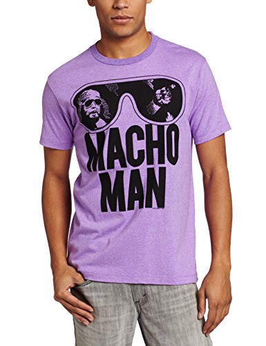 Macho Man Wrestler Ooold School Purple Adult T-Shirt Tee