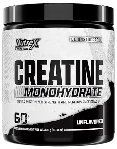 Nutrex Research Creatine Monohydrate Powder 60 Servings | Unflavored 5G Micronized Creatine Powder
