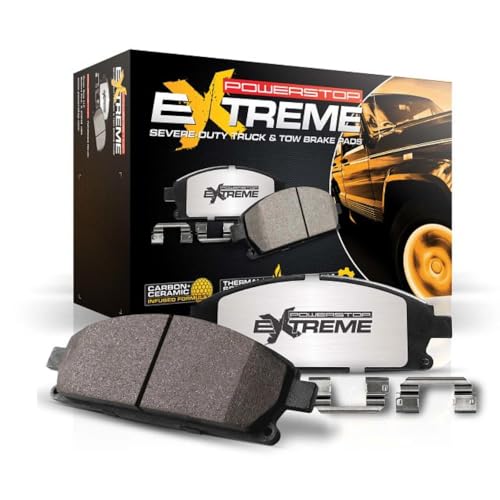 Power Stop Z36-785 Front or Rear Truck & Tow Carbon-Fiber Ceramic Brake Pads For Cadillac Escalade | Chevy Avalanche Silverado Suburban Tahoe | GMC Sierra Yukon [Application Specific]