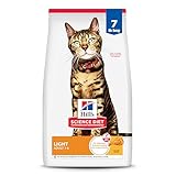 Hill's Science Diet Light, Adult 1-6, Weight Management Support, Dry Cat Food, Chicken Recipe, 7 lb Bag