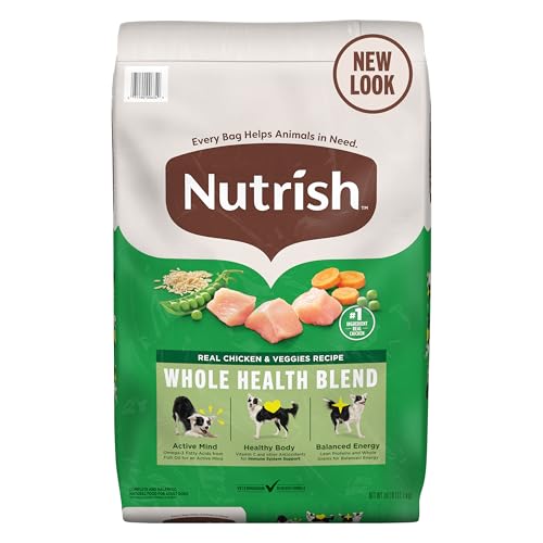Nutrish Real Chicken &amp; Veggies Recipe Whole Health Blend Dry Dog Food, 28 lb. Bag, Packaging May Vary (Rachael Ray)