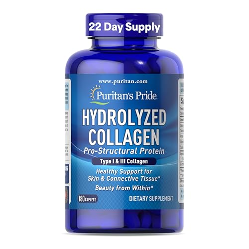 Puritan's Pride Hydrolyzed Collagen 1000 mg - 180 caplets Protein Supplement