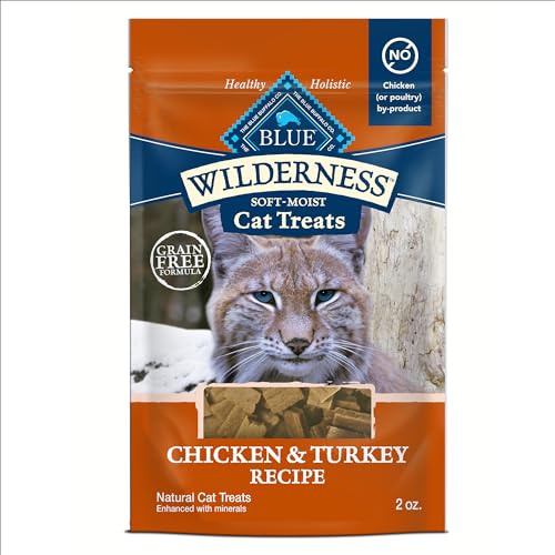Blue Buffalo Wilderness Grain Free Soft-Moist Cat Treats, Chicken & Turkey 2-oz Bag