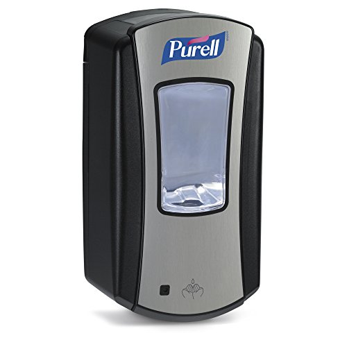 Purell LTX-12 Touch-Free Hand Sanitizer Dispenser, Chrome/Black, for 1200 mL Purell LTX-12 Hand Sanitizer Refills (Pack 