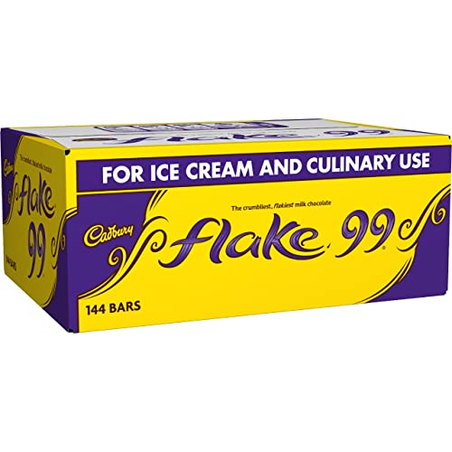 Cadbury Flake 99 Milk Chocolate Bars, Perfect for Ice Creams, Baking and Culinary Use (Box of 144 Bars)