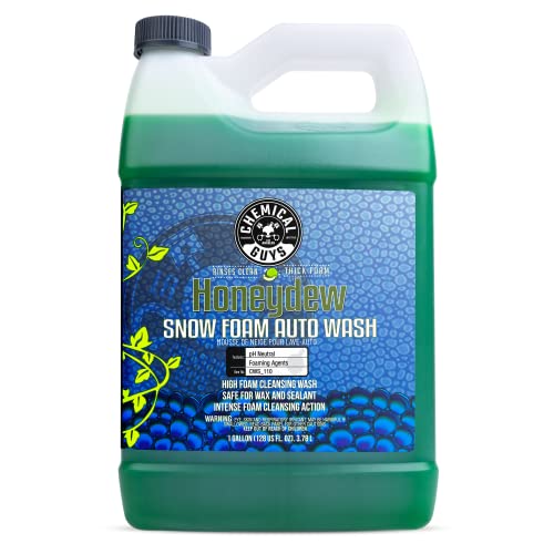 Chemical Guys Honeydew Snow Foam Car Wash Soap - Works with Foam Cannons or Bucket Washes for Cars, Trucks, Motorcycles, RVs, and More, Super Suds, Honeydew Scent - 128 oz (1 Gallon)