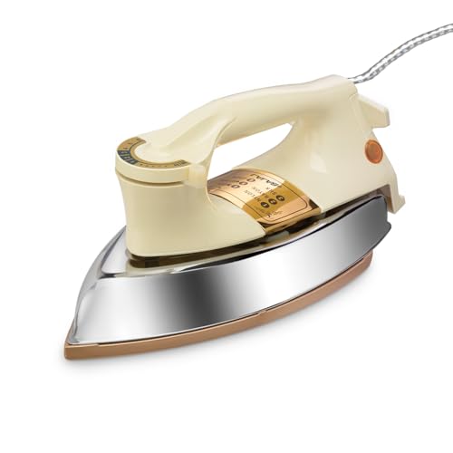 Bajaj DHX-9 1000W Heavy Weight Dry Iron | Advance Soleplate And Anti-Bacterial German Coating Technology | Multiple Temperature Levels | 2 Yr Warranty