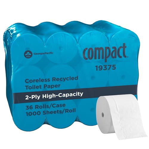 COMPACT® CORELESS 2-PLY RECYCLED TOILET PAPER BY GP PRO (GEORGIA-PACIFIC), 36 ROLLS PER PACKAGE