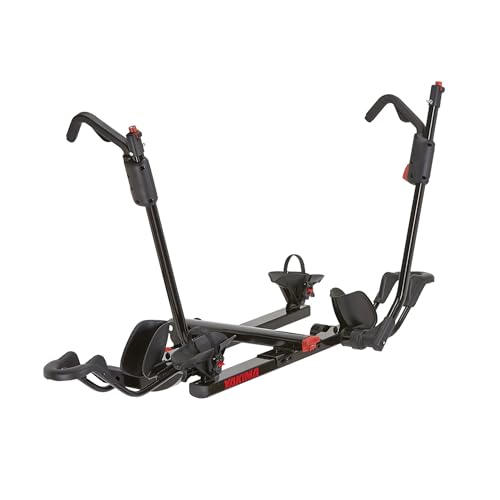 Yakima Tray Hitch Bike Rack, Rear Vehicle Bicycle Carrier w/ Tilting Tray & Adjustable Spacing for 2 Bikes, Fits 20 to 27.5 Inch Wheel Size, HoldUp 2”
