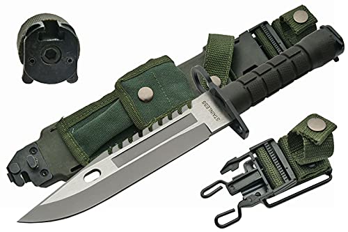 SZCO M-9 Bayonet Military Style Tactical Saw Hunting Knife 13 Inch - Camping Knife with ABS Handle, Stainless Steel Blade - Pocket Knife for Hiking, Camping & Outdoor Uses - Knives for Men