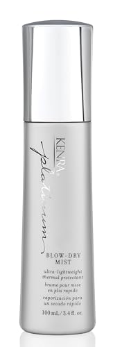Kenra Platinum Blow-Dry Mist | Ultra-Lightweight Thermal Protectant | Detangles, Smooths, & Softens | Eliminates Frizz & Resists Humidity | Fine To Medium Hair | 3.4 fl. oz