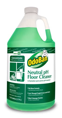 OdoBan Professional Series Neutral pH No Rinse Floor Cleaner Concentrate, Made in the USA, 1 Gallon