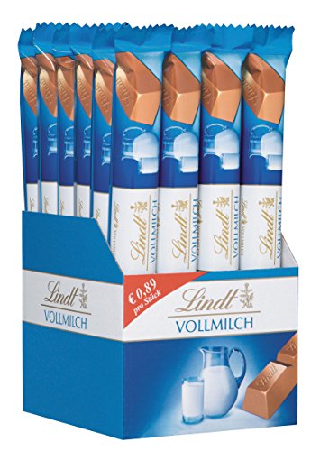 (-28%) Lindt Schokolade LINDOR Vollmilch Schokoladen-Sticks | 24 x 40g Schokoladenriegel | zartschmelzende Alpenvollmilch-Schokolade | Pralinen-Geschenk | Schokoladen-Geschenk | Großpackung