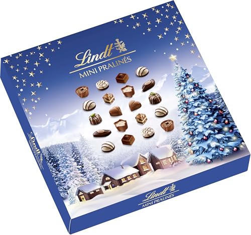 (-19%) Lindt Schokolade Weihnachts-Zauber Mini Pralinés | 100g | 20 weihnachtliche Pralinen in 9 Sorten, zum Teil alkoholhaltig | Schokoladen-Geschenk zu Weihnachten | Pralinen-Geschenk