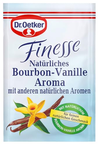 (-16%) Dr. Oetker Finesse Natürliches Bourbon-Vanille Aroma mit anderen natürlichen Aromen, 11 x 2er Pack, je Beutel 5 g, Aroma für intensiven Geschmack, zum Verfeinern von Süßspeisen, Torten & Desserts, vegan