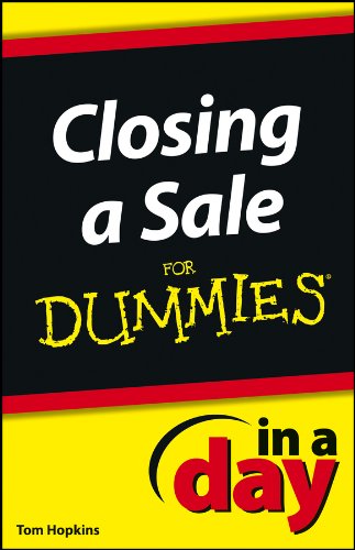 Closing a Sale in a Day for Dummies book cover