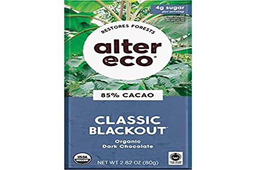 Alter Eco | Classic Blackout | 85% Pure Dark Cocoa, Fair Trade, Organic, Non-GMO, Gluten Free (Classic Blackout)