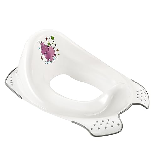 (-26%) keeeper Hippo Kinder-Toilettensitz, Ab ca. 18 Monate bis ca. 4 Jahre, Anti-Rutsch-Funktion, Ewa, Weiß, 1 Stück